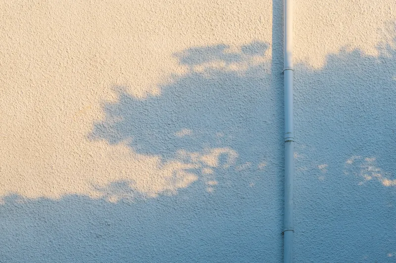 Drainpipe, shadow, Falmouth. 2022.
